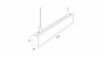 LUMINES CLARO Linear LED Luminaire - silver anodized - 4000K - 60cm